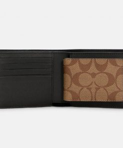 3 In 1 Wallet In Signature Canvas With Coach Radial Rainbow