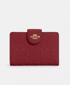 Medium Corner Zip Wallet In Signature Leather | BaloZone | Coach HCM